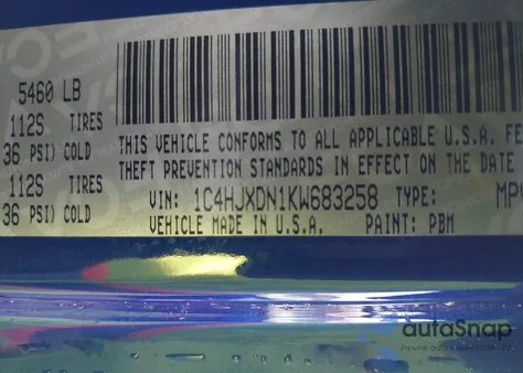 2019 Jeep Wrangler Unlimited Sport S 4X4 из США, поврежденный, VIN 1C4HJXDN1KW683258